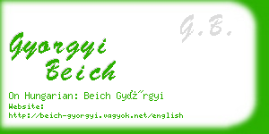 gyorgyi beich business card